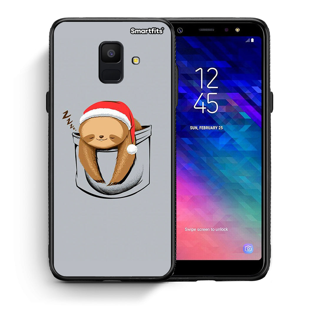 Θήκη Samsung A6 2018 Xmas Zzzz από τη Smartfits με σχέδιο στο πίσω μέρος και μαύρο περίβλημα | Samsung A6 2018 Xmas Zzzz case with colorful back and black bezels