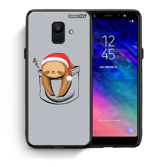 Θήκη Samsung A6 2018 Xmas Zzzz από τη Smartfits με σχέδιο στο πίσω μέρος και μαύρο περίβλημα | Samsung A6 2018 Xmas Zzzz case with colorful back and black bezels