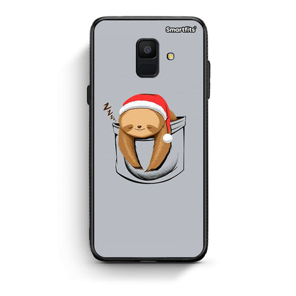 samsung A6 Xmas Zzzz θήκη από τη Smartfits με σχέδιο στο πίσω μέρος και μαύρο περίβλημα | Smartphone case with colorful back and black bezels by Smartfits