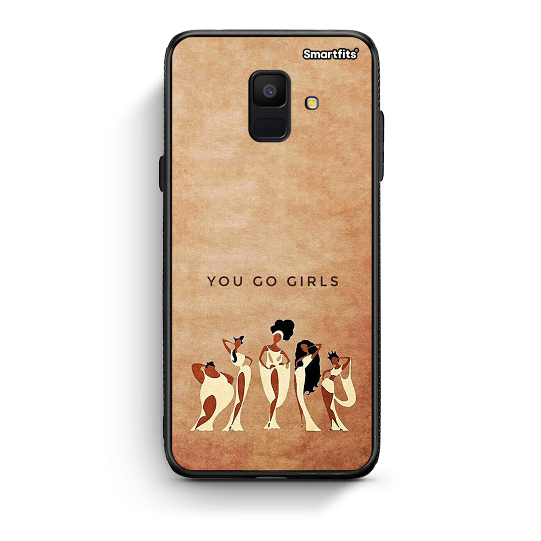 samsung A6 You Go Girl θήκη από τη Smartfits με σχέδιο στο πίσω μέρος και μαύρο περίβλημα | Smartphone case with colorful back and black bezels by Smartfits