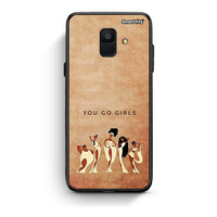 Thumbnail for samsung A6 You Go Girl θήκη από τη Smartfits με σχέδιο στο πίσω μέρος και μαύρο περίβλημα | Smartphone case with colorful back and black bezels by Smartfits