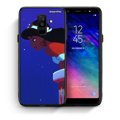 Θήκη Samsung A6+ 2018 Alladin And Jasmine Love 2 από τη Smartfits με σχέδιο στο πίσω μέρος και μαύρο περίβλημα | Samsung A6+ 2018 Alladin And Jasmine Love 2 case with colorful back and black bezels