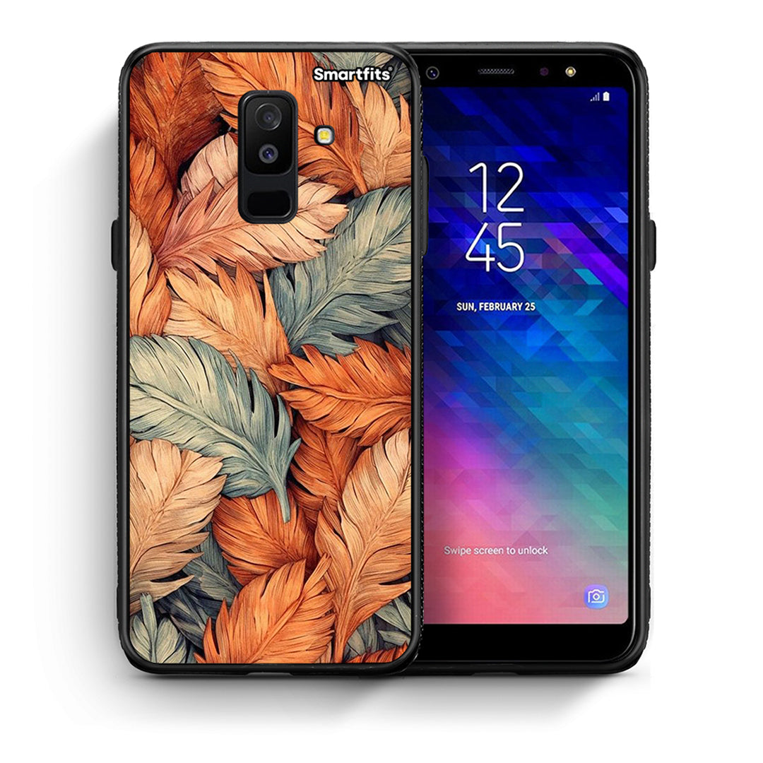 Θήκη Samsung A6+ 2018 Autumn Leaves από τη Smartfits με σχέδιο στο πίσω μέρος και μαύρο περίβλημα | Samsung A6+ 2018 Autumn Leaves case with colorful back and black bezels