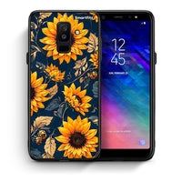 Thumbnail for Θήκη Samsung A6+ 2018 Autumn Sunflowers από τη Smartfits με σχέδιο στο πίσω μέρος και μαύρο περίβλημα | Samsung A6+ 2018 Autumn Sunflowers case with colorful back and black bezels