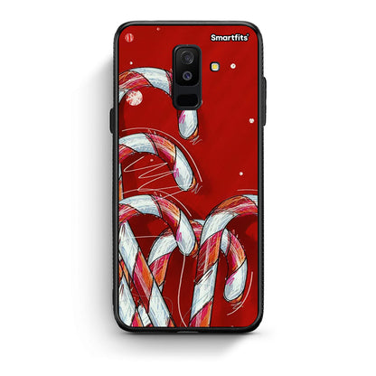 samsung A6 Plus Candy Cane θήκη από τη Smartfits με σχέδιο στο πίσω μέρος και μαύρο περίβλημα | Smartphone case with colorful back and black bezels by Smartfits