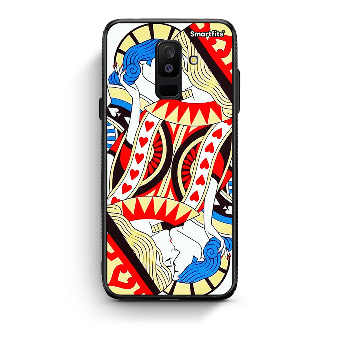 samsung A6 Plus Card Love θήκη από τη Smartfits με σχέδιο στο πίσω μέρος και μαύρο περίβλημα | Smartphone case with colorful back and black bezels by Smartfits