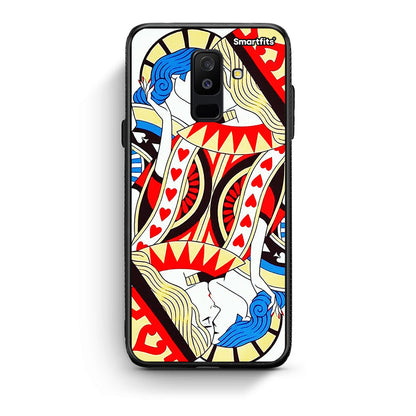 samsung A6 Plus Card Love θήκη από τη Smartfits με σχέδιο στο πίσω μέρος και μαύρο περίβλημα | Smartphone case with colorful back and black bezels by Smartfits