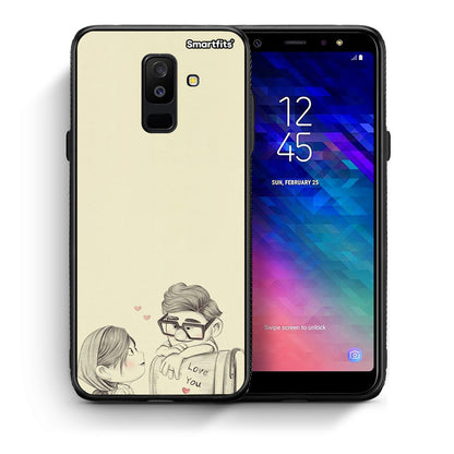 Θήκη Samsung A6+ 2018 Carl And Ellie από τη Smartfits με σχέδιο στο πίσω μέρος και μαύρο περίβλημα | Samsung A6+ 2018 Carl And Ellie case with colorful back and black bezels