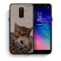 Thumbnail for Θήκη Samsung A6+ 2018 Cats In Love από τη Smartfits με σχέδιο στο πίσω μέρος και μαύρο περίβλημα | Samsung A6+ 2018 Cats In Love case with colorful back and black bezels