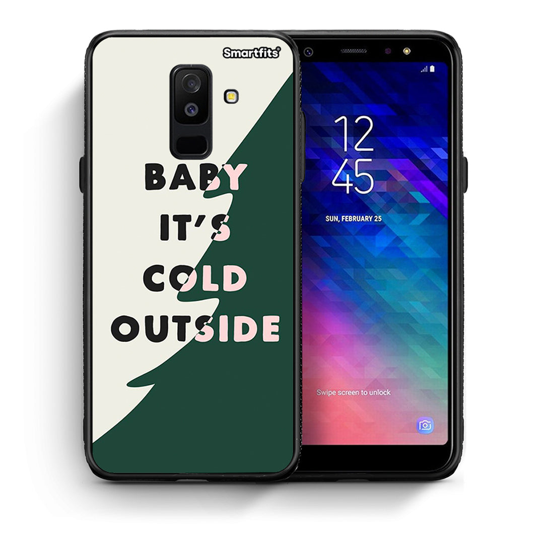 Θήκη Samsung A6+ 2018 Cold Outside από τη Smartfits με σχέδιο στο πίσω μέρος και μαύρο περίβλημα | Samsung A6+ 2018 Cold Outside case with colorful back and black bezels