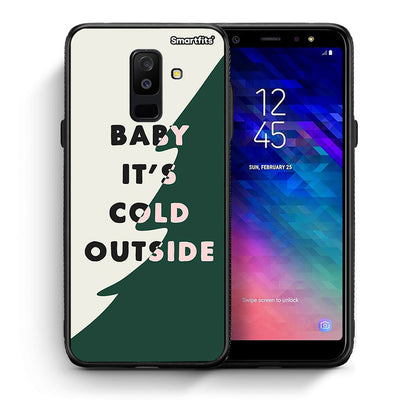Θήκη Samsung A6+ 2018 Cold Outside από τη Smartfits με σχέδιο στο πίσω μέρος και μαύρο περίβλημα | Samsung A6+ 2018 Cold Outside case with colorful back and black bezels