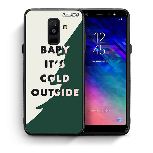 Θήκη Samsung A6+ 2018 Cold Outside από τη Smartfits με σχέδιο στο πίσω μέρος και μαύρο περίβλημα | Samsung A6+ 2018 Cold Outside case with colorful back and black bezels