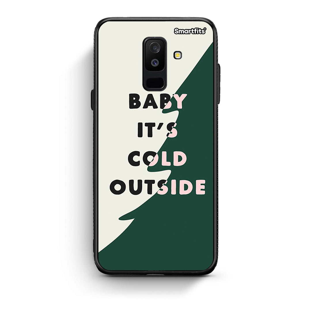 samsung A6 Plus Cold Outside θήκη από τη Smartfits με σχέδιο στο πίσω μέρος και μαύρο περίβλημα | Smartphone case with colorful back and black bezels by Smartfits
