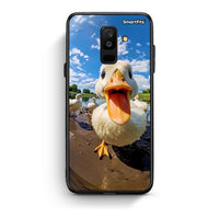 Thumbnail for samsung A6 Plus Duck Face θήκη από τη Smartfits με σχέδιο στο πίσω μέρος και μαύρο περίβλημα | Smartphone case with colorful back and black bezels by Smartfits