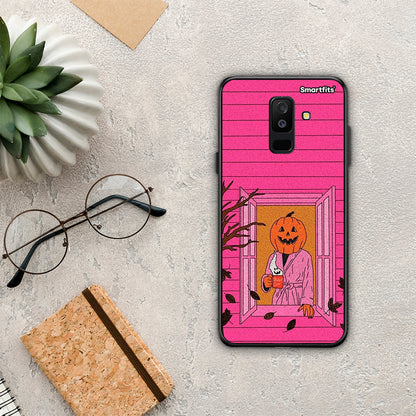 Halloween Pumpkin Lady - Samsung Galaxy A6+ 2018 θήκη