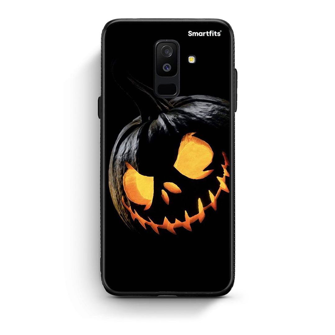 samsung A6 Plus Halloween Scary Pumpkin Θήκη από τη Smartfits με σχέδιο στο πίσω μέρος και μαύρο περίβλημα | Smartphone case with colorful back and black bezels by Smartfits