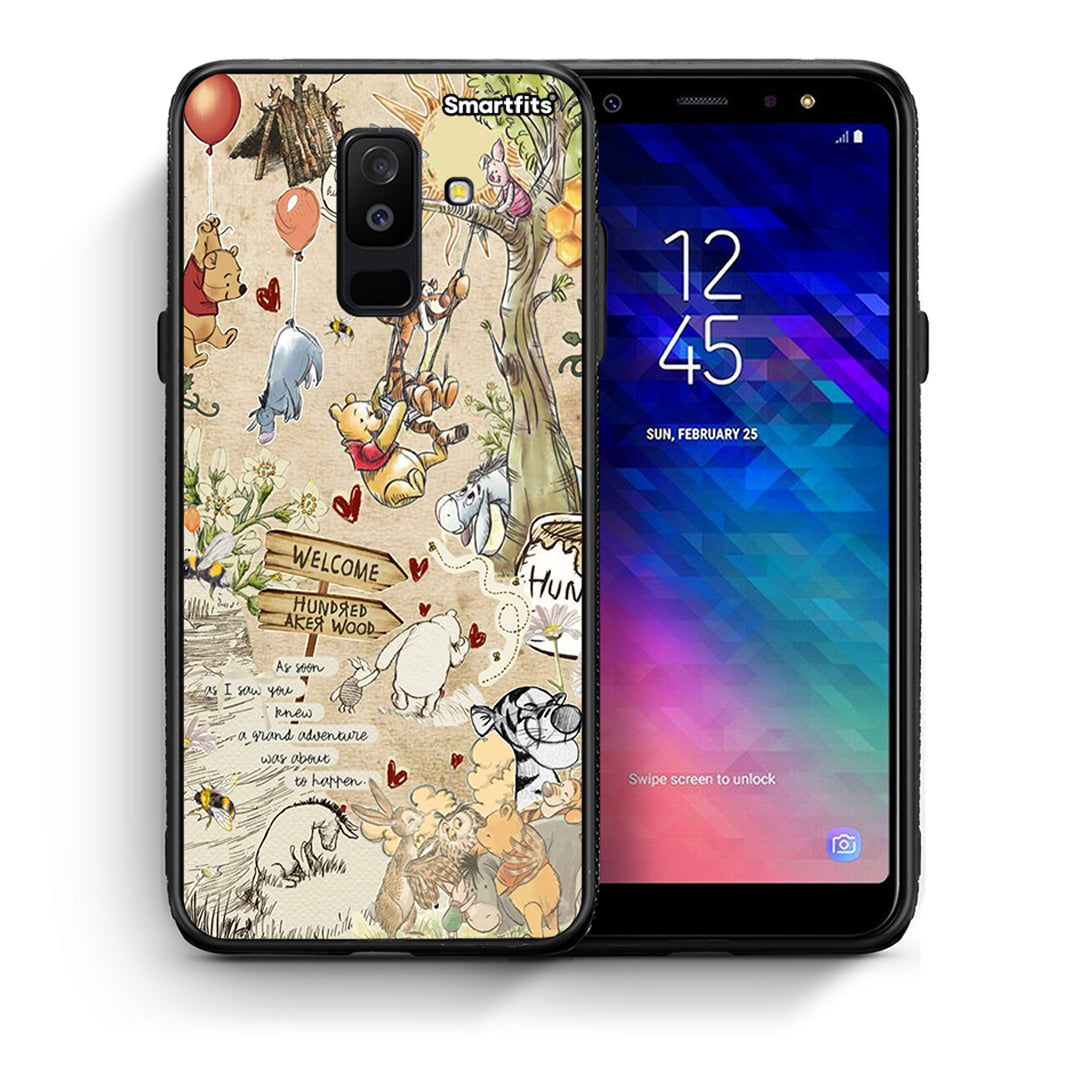 Θήκη Samsung A6+ 2018 Happy Friends από τη Smartfits με σχέδιο στο πίσω μέρος και μαύρο περίβλημα | Samsung A6+ 2018 Happy Friends case with colorful back and black bezels