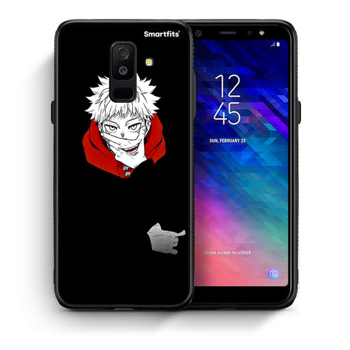 Θήκη Samsung A6+ 2018 Itadori Anime από τη Smartfits με σχέδιο στο πίσω μέρος και μαύρο περίβλημα | Samsung A6+ 2018 Itadori Anime case with colorful back and black bezels