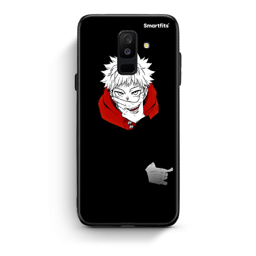 samsung A6 Plus Itadori Anime θήκη από τη Smartfits με σχέδιο στο πίσω μέρος και μαύρο περίβλημα | Smartphone case with colorful back and black bezels by Smartfits