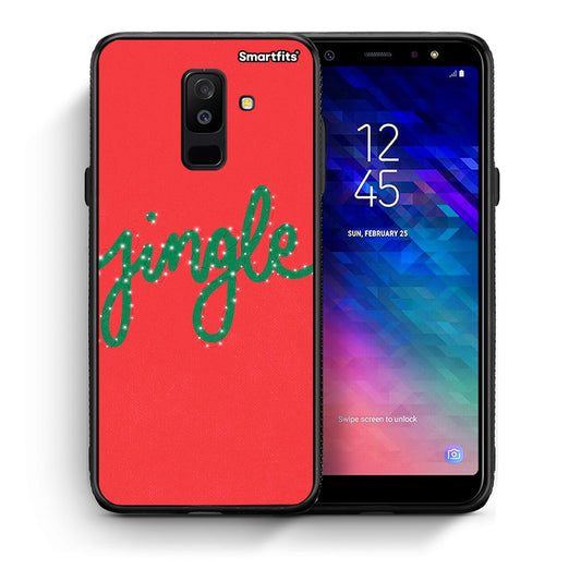 Θήκη Samsung A6+ 2018 Jingle Xmas από τη Smartfits με σχέδιο στο πίσω μέρος και μαύρο περίβλημα | Samsung A6+ 2018 Jingle Xmas case with colorful back and black bezels