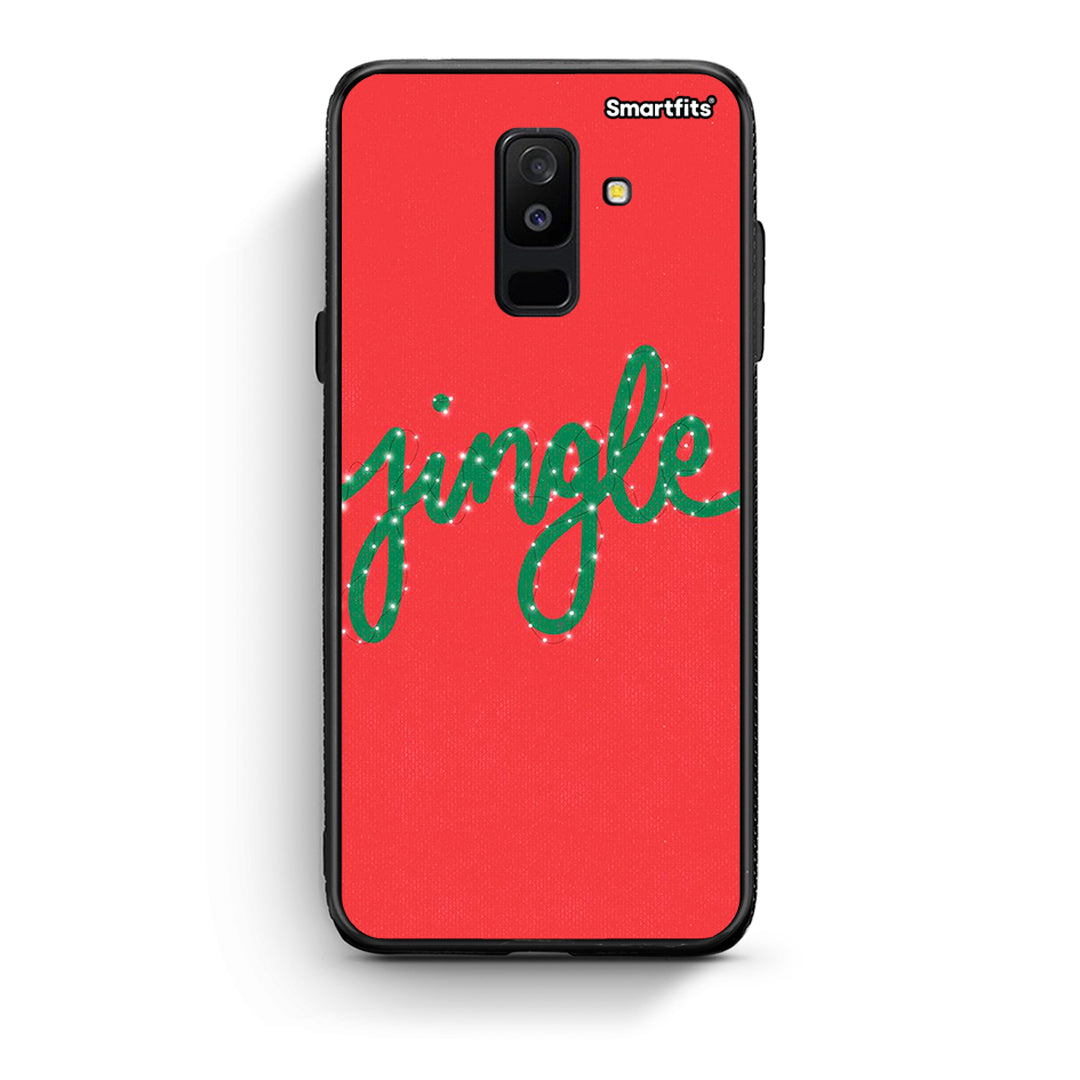 samsung A6 Plus Jingle Xmas θήκη από τη Smartfits με σχέδιο στο πίσω μέρος και μαύρο περίβλημα | Smartphone case with colorful back and black bezels by Smartfits