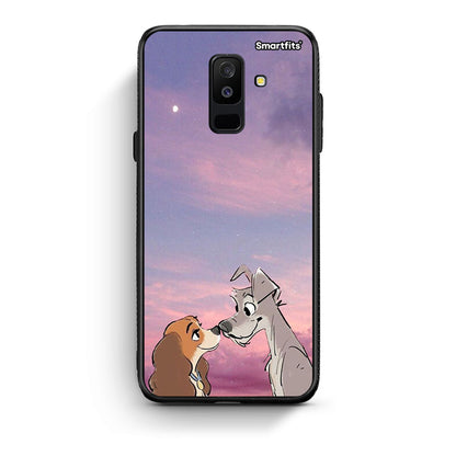 samsung A6 Plus Lady And Tramp θήκη από τη Smartfits με σχέδιο στο πίσω μέρος και μαύρο περίβλημα | Smartphone case with colorful back and black bezels by Smartfits