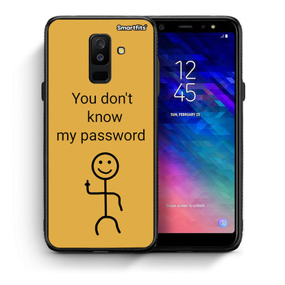 Θήκη Samsung A6+ 2018 My Password από τη Smartfits με σχέδιο στο πίσω μέρος και μαύρο περίβλημα | Samsung A6+ 2018 My Password case with colorful back and black bezels