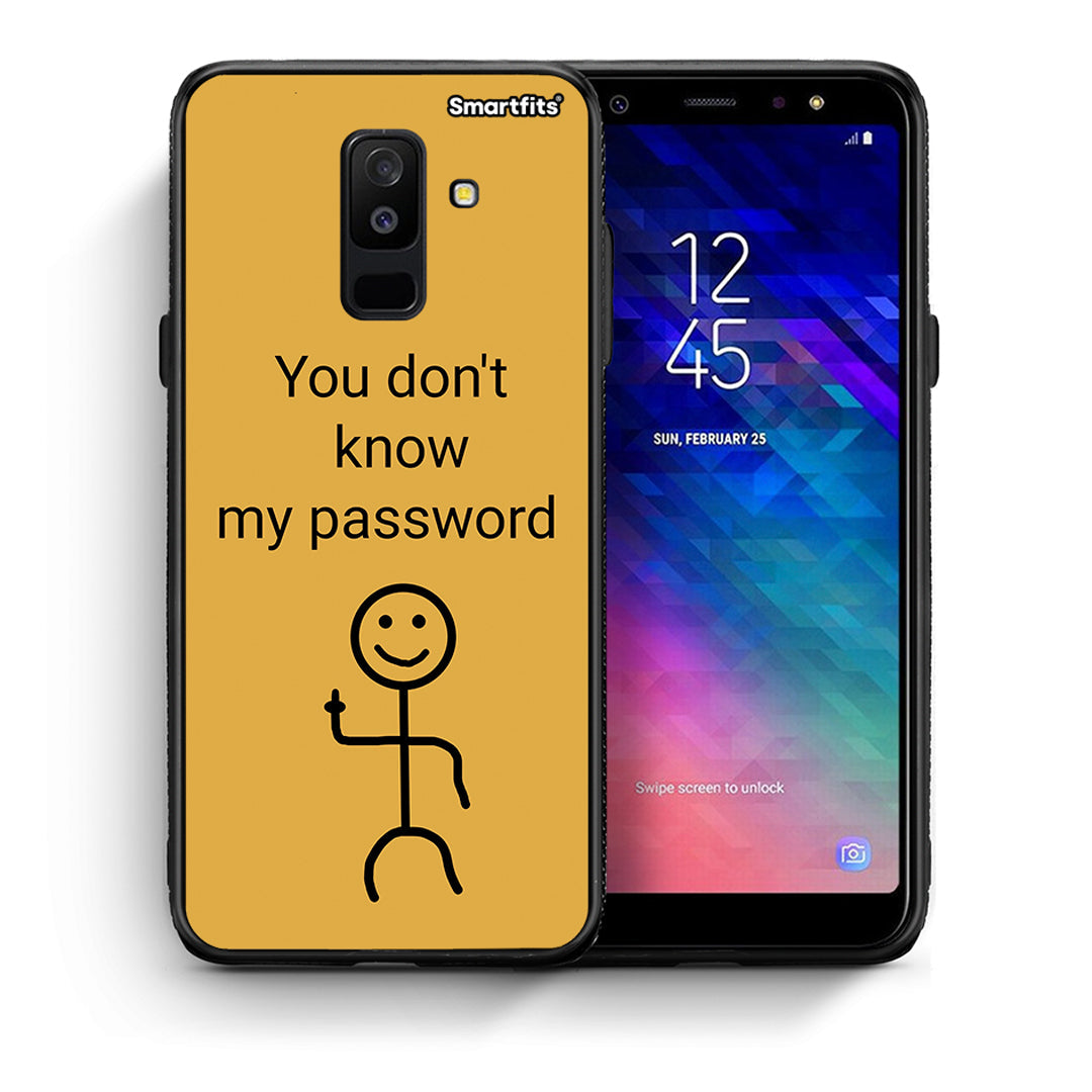 Θήκη Samsung A6+ 2018 My Password από τη Smartfits με σχέδιο στο πίσω μέρος και μαύρο περίβλημα | Samsung A6+ 2018 My Password case with colorful back and black bezels