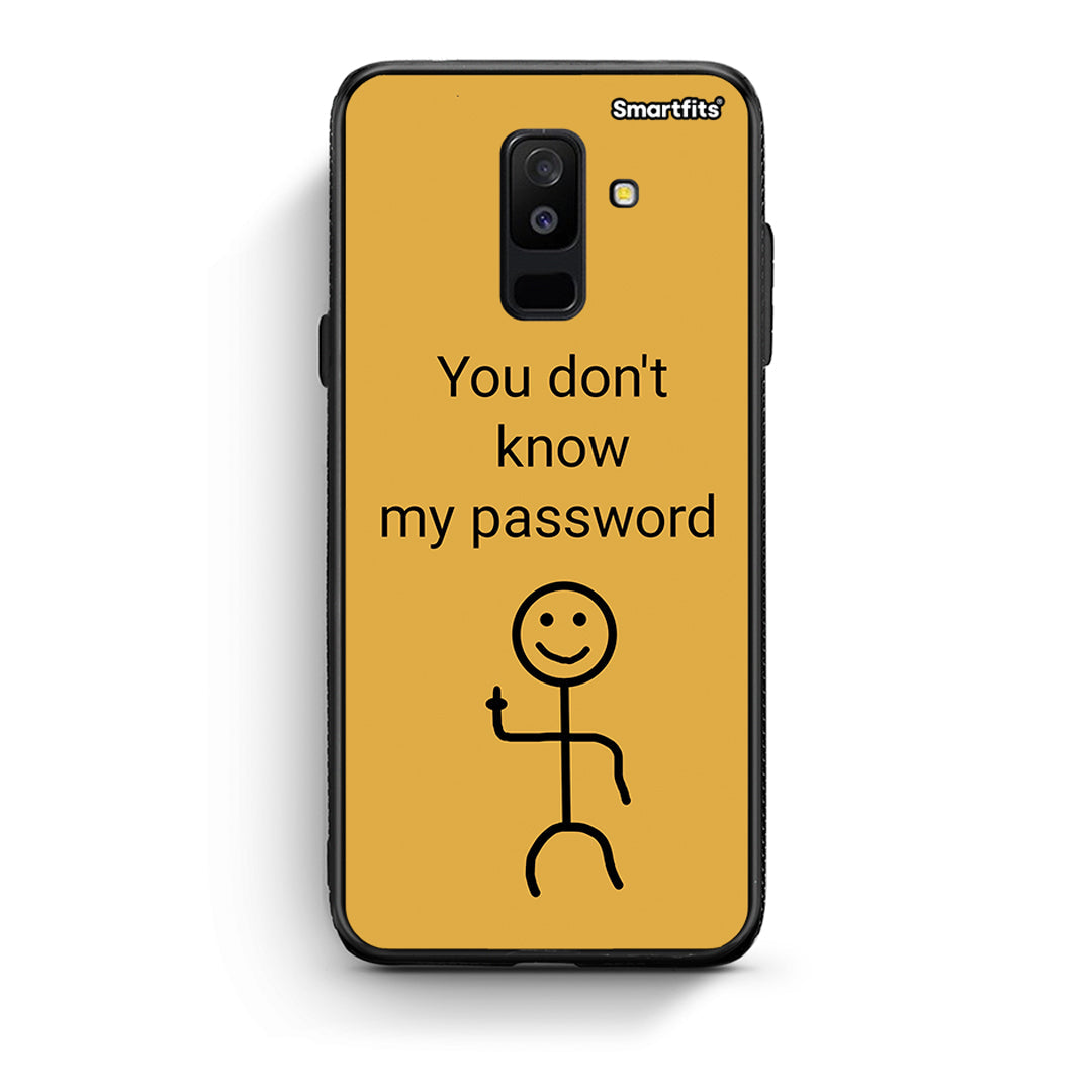 samsung A6 Plus My Password Θήκη από τη Smartfits με σχέδιο στο πίσω μέρος και μαύρο περίβλημα | Smartphone case with colorful back and black bezels by Smartfits