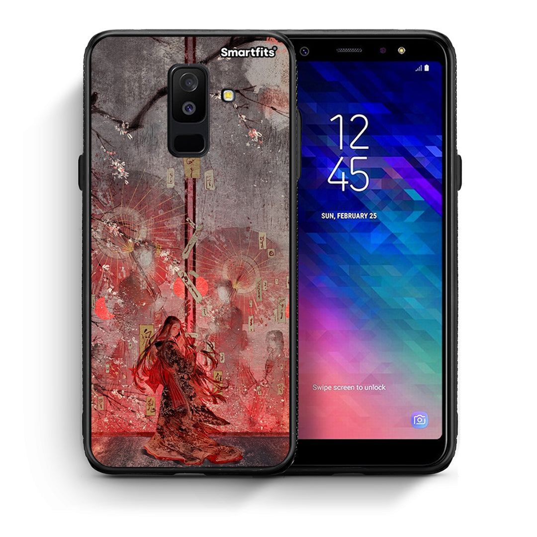 Θήκη Samsung A6+ 2018 Nezuko Kamado από τη Smartfits με σχέδιο στο πίσω μέρος και μαύρο περίβλημα | Samsung A6+ 2018 Nezuko Kamado case with colorful back and black bezels