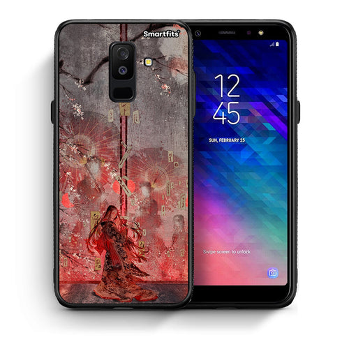 Θήκη Samsung A6+ 2018 Nezuko Kamado από τη Smartfits με σχέδιο στο πίσω μέρος και μαύρο περίβλημα | Samsung A6+ 2018 Nezuko Kamado case with colorful back and black bezels