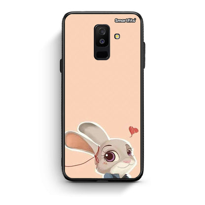 samsung A6 Plus Nick Wilde And Judy Hopps Love 2 θήκη από τη Smartfits με σχέδιο στο πίσω μέρος και μαύρο περίβλημα | Smartphone case with colorful back and black bezels by Smartfits