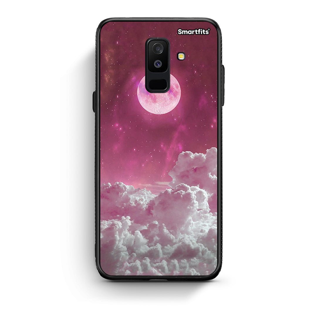 samsung A6 Plus Pink Moon Θήκη από τη Smartfits με σχέδιο στο πίσω μέρος και μαύρο περίβλημα | Smartphone case with colorful back and black bezels by Smartfits