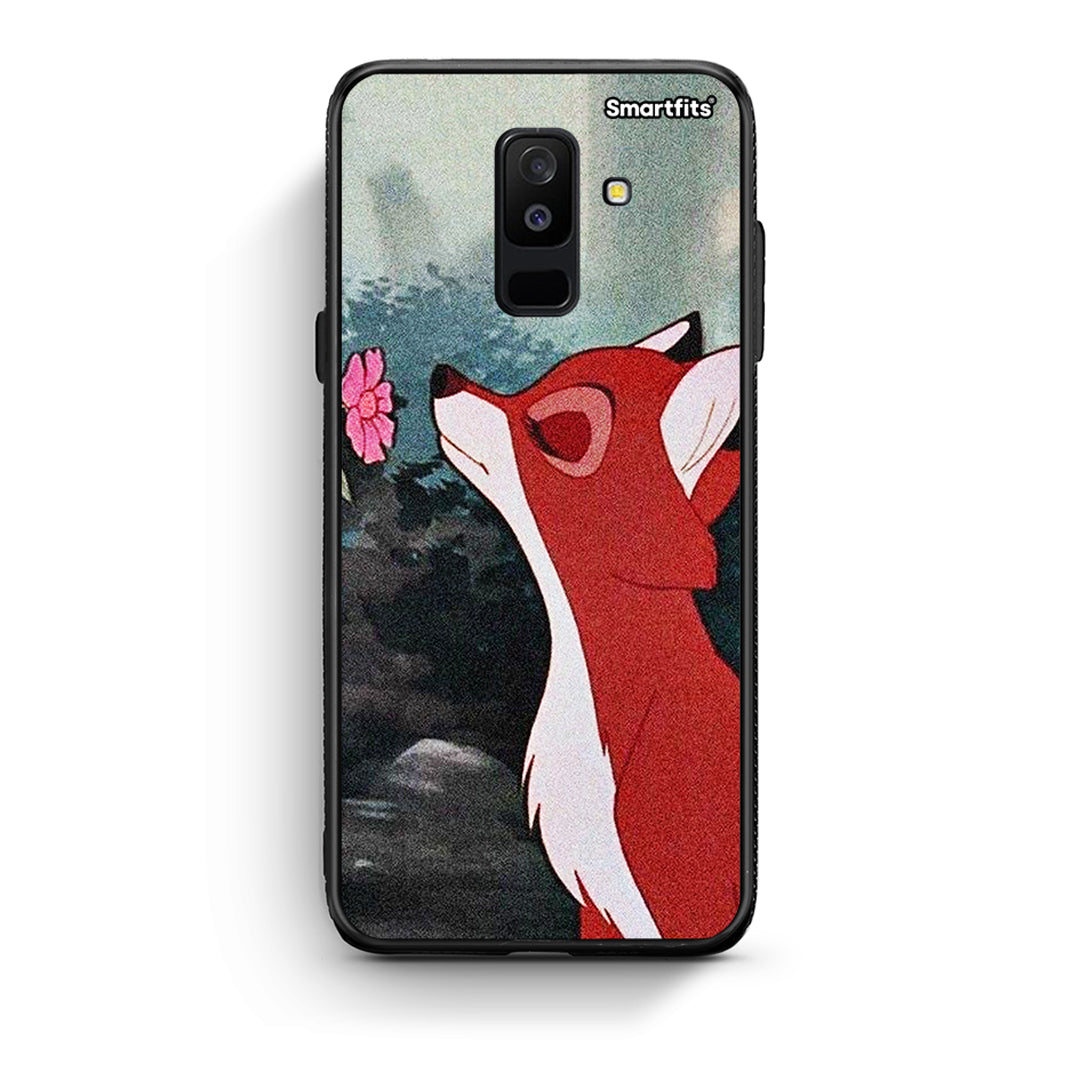 samsung A6 Plus Tod And Vixey Love 2 θήκη από τη Smartfits με σχέδιο στο πίσω μέρος και μαύρο περίβλημα | Smartphone case with colorful back and black bezels by Smartfits