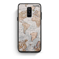 Thumbnail for samsung A6 Plus World Map Θήκη από τη Smartfits με σχέδιο στο πίσω μέρος και μαύρο περίβλημα | Smartphone case with colorful back and black bezels by Smartfits