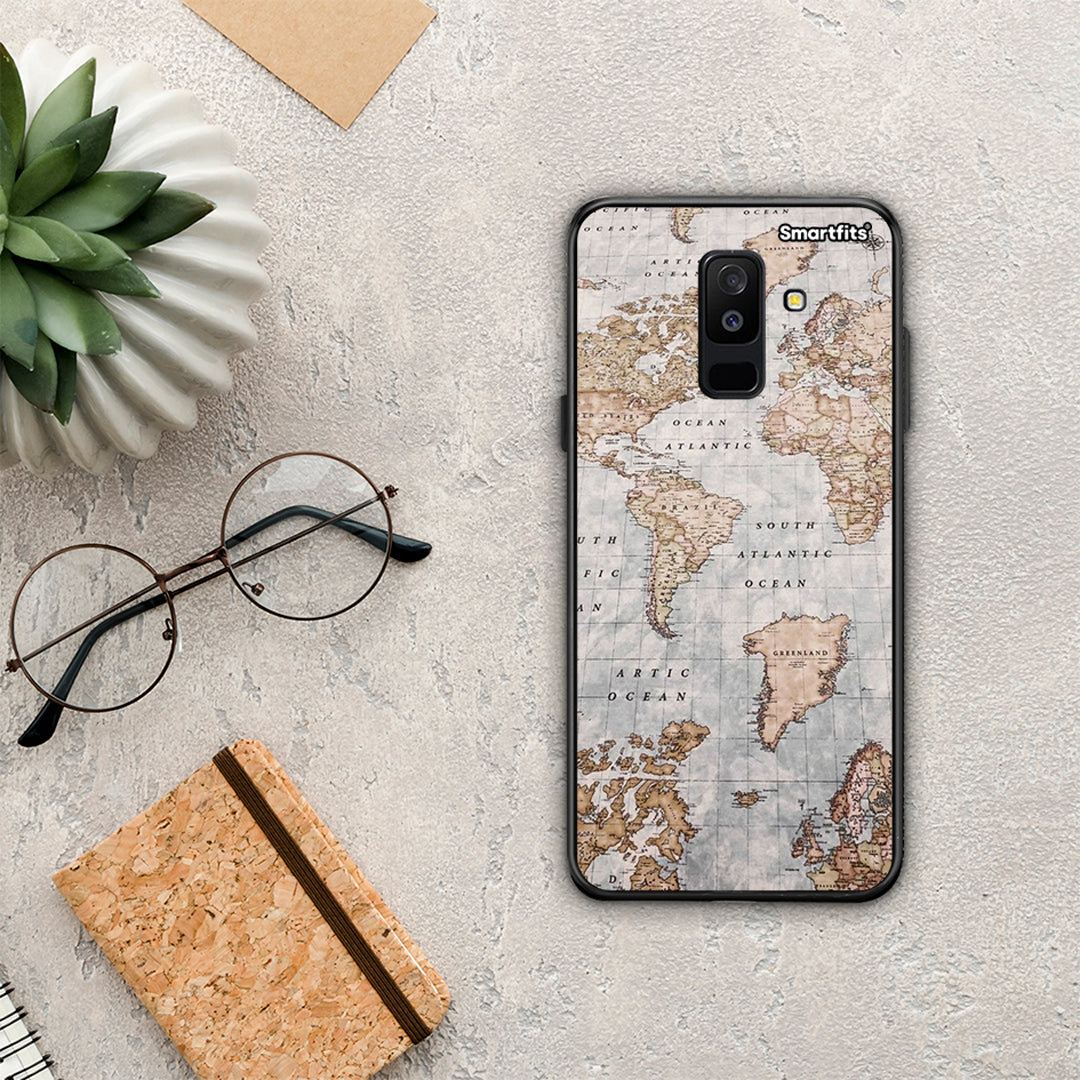 World Map - Samsung Galaxy A6+ 2018 θήκη