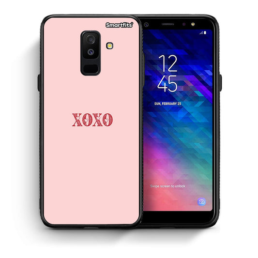 Θήκη Samsung A6+ 2018 XOXO Love από τη Smartfits με σχέδιο στο πίσω μέρος και μαύρο περίβλημα | Samsung A6+ 2018 XOXO Love case with colorful back and black bezels