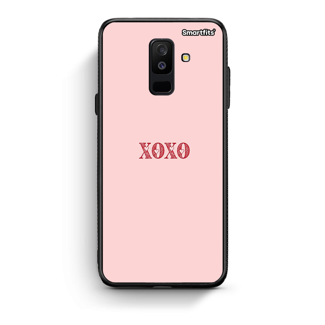 samsung A6 Plus XOXO Love θήκη από τη Smartfits με σχέδιο στο πίσω μέρος και μαύρο περίβλημα | Smartphone case with colorful back and black bezels by Smartfits