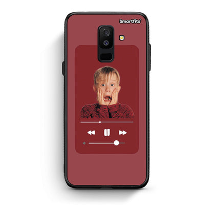 samsung A6 Plus Xmas Alone Music θήκη από τη Smartfits με σχέδιο στο πίσω μέρος και μαύρο περίβλημα | Smartphone case with colorful back and black bezels by Smartfits