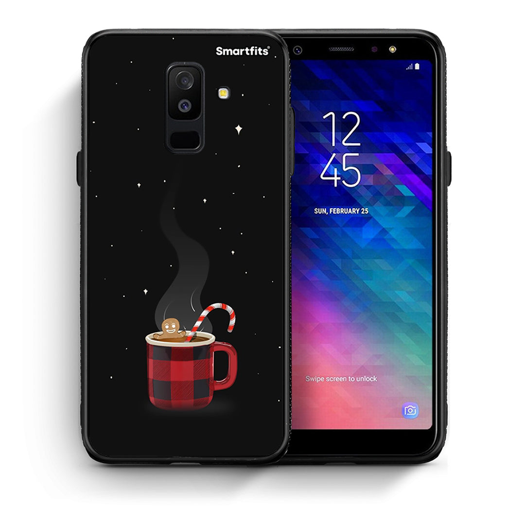 Θήκη Samsung A6+ 2018 Xmas Bathing από τη Smartfits με σχέδιο στο πίσω μέρος και μαύρο περίβλημα | Samsung A6+ 2018 Xmas Bathing case with colorful back and black bezels