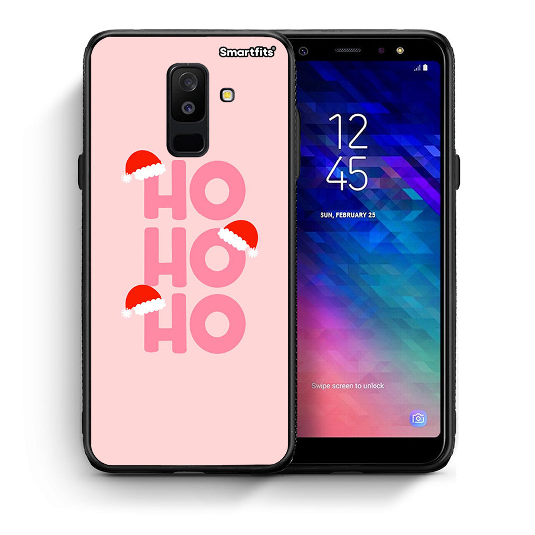 Θήκη Samsung A6+ 2018 Xmas Ho Ho Ho από τη Smartfits με σχέδιο στο πίσω μέρος και μαύρο περίβλημα | Samsung A6+ 2018 Xmas Ho Ho Ho case with colorful back and black bezels