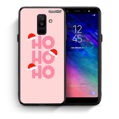 Θήκη Samsung A6+ 2018 Xmas Ho Ho Ho από τη Smartfits με σχέδιο στο πίσω μέρος και μαύρο περίβλημα | Samsung A6+ 2018 Xmas Ho Ho Ho case with colorful back and black bezels