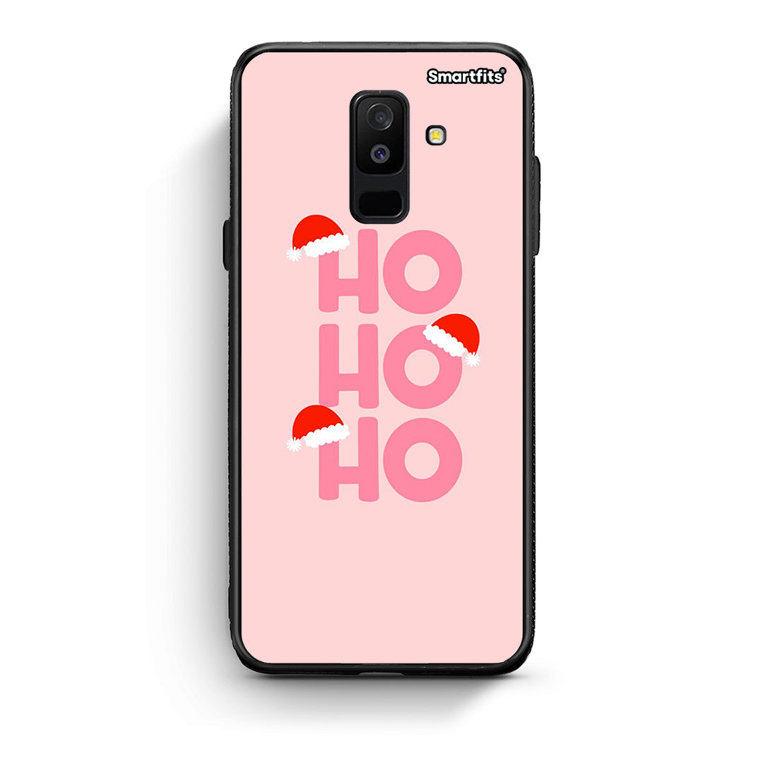 samsung A6 Plus Xmas Ho Ho Ho θήκη από τη Smartfits με σχέδιο στο πίσω μέρος και μαύρο περίβλημα | Smartphone case with colorful back and black bezels by Smartfits