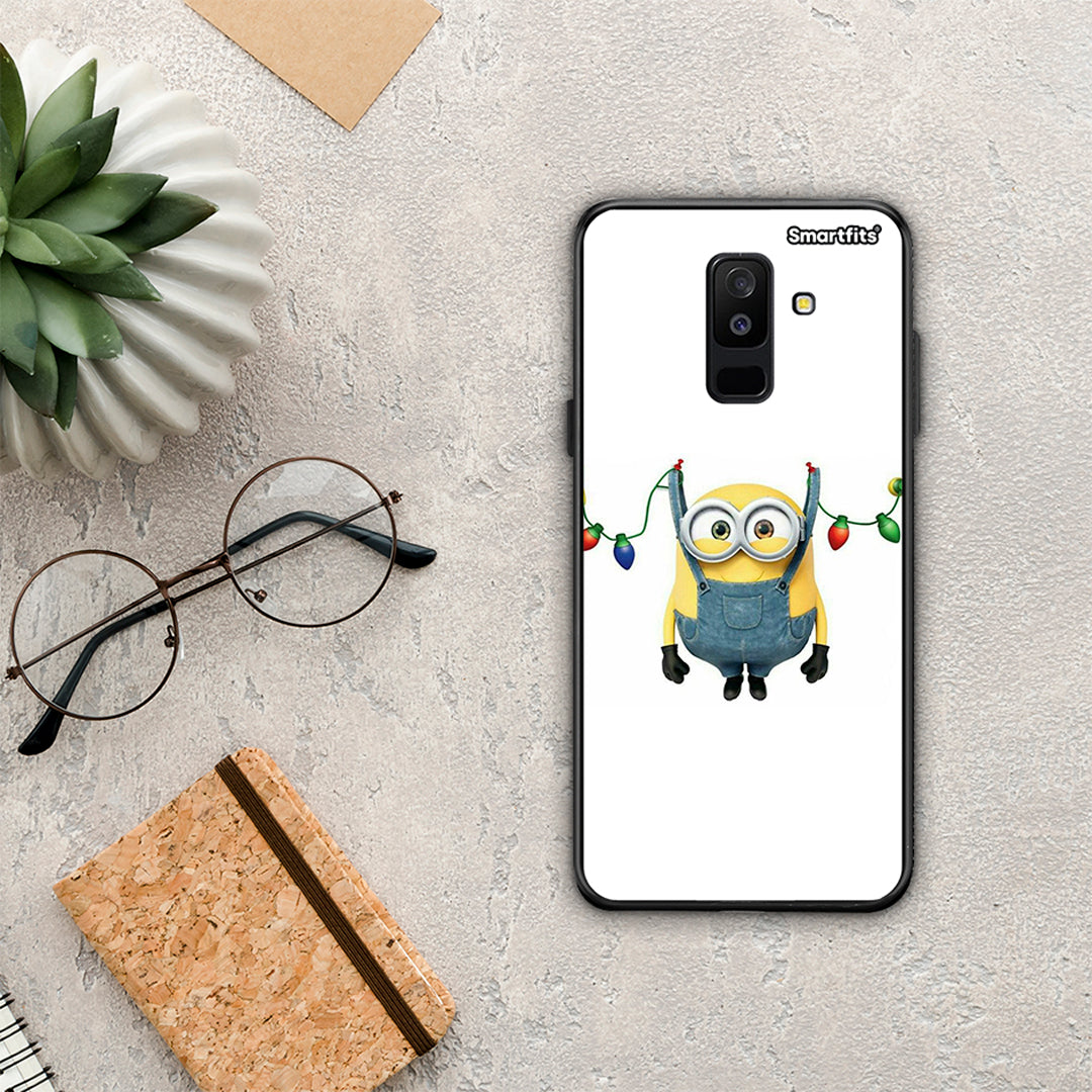 Xmas Minion Lights - Samsung Galaxy A6+ 2018 θήκη