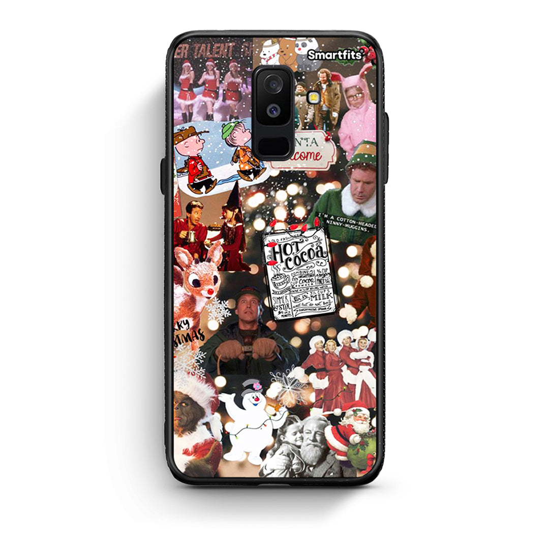 samsung A6 Plus Xmas Movies θήκη από τη Smartfits με σχέδιο στο πίσω μέρος και μαύρο περίβλημα | Smartphone case with colorful back and black bezels by Smartfits