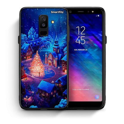 Θήκη Samsung A6+ 2018 Xmas Village από τη Smartfits με σχέδιο στο πίσω μέρος και μαύρο περίβλημα | Samsung A6+ 2018 Xmas Village case with colorful back and black bezels