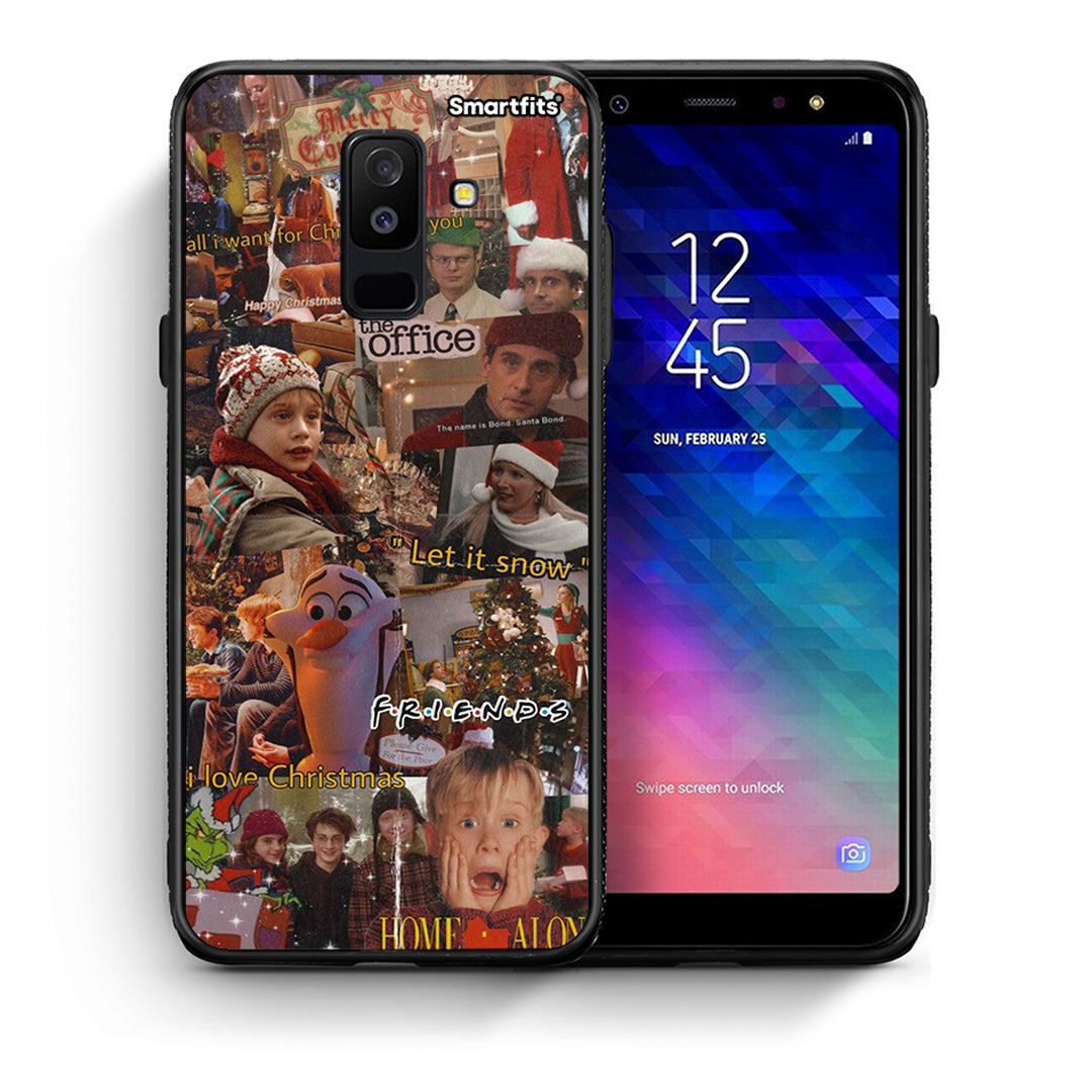 Θήκη Samsung A6+ 2018 Xmas Wishes από τη Smartfits με σχέδιο στο πίσω μέρος και μαύρο περίβλημα | Samsung A6+ 2018 Xmas Wishes case with colorful back and black bezels
