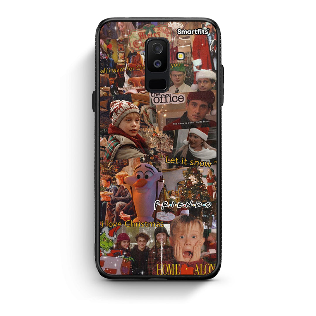 samsung A6 Plus Xmas Wishes θήκη από τη Smartfits με σχέδιο στο πίσω μέρος και μαύρο περίβλημα | Smartphone case with colorful back and black bezels by Smartfits