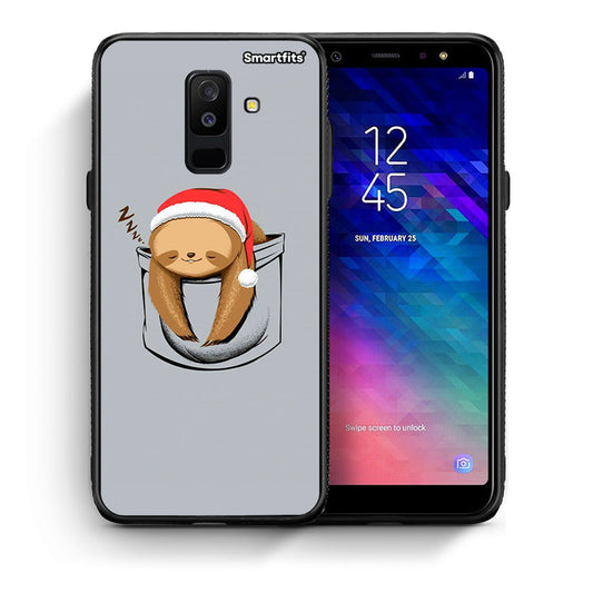 Θήκη Samsung A6+ 2018 Xmas Zzzz από τη Smartfits με σχέδιο στο πίσω μέρος και μαύρο περίβλημα | Samsung A6+ 2018 Xmas Zzzz case with colorful back and black bezels