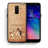 Thumbnail for Θήκη Samsung A6+ 2018 You Go Girl από τη Smartfits με σχέδιο στο πίσω μέρος και μαύρο περίβλημα | Samsung A6+ 2018 You Go Girl case with colorful back and black bezels